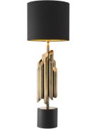 Beau Rivage asztali lámpa, kerek, vintage sárgaréz kivitelben, ernyővel