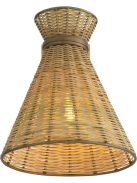 Kon Tiki fali lámpa, vintage sárgaréz bevonattal, natúr rattan