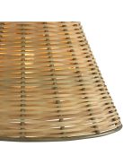 Kon Tiki fali lámpa, vintage sárgaréz bevonattal, natúr rattan