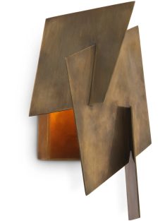 Fali lámpa Origami vintage sárgaréz kivitelben