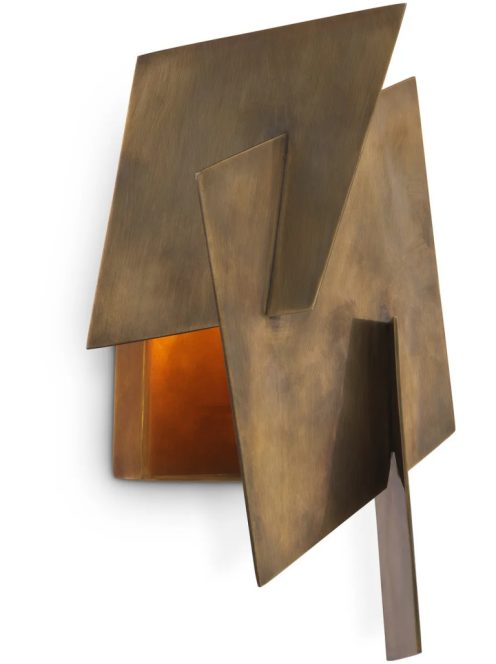 Fali lámpa Origami vintage sárgaréz kivitelben