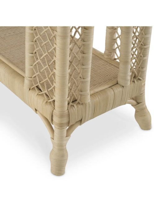 Saba konzolasztal, natúr rattan