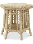 Saba Hexagon natúr rattan kisasztal