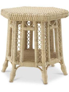 Saba Hexagon natúr rattan kisasztal