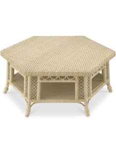 Saba Hexagon dohányzóasztal, natúr rattan