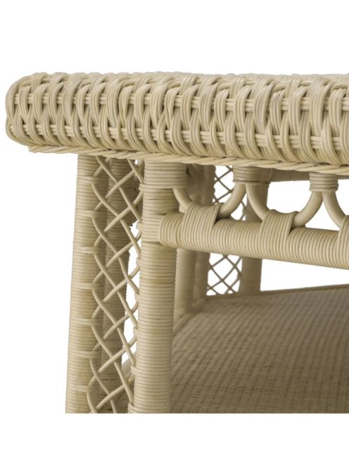 Saba Hexagon dohányzóasztal, natúr rattan