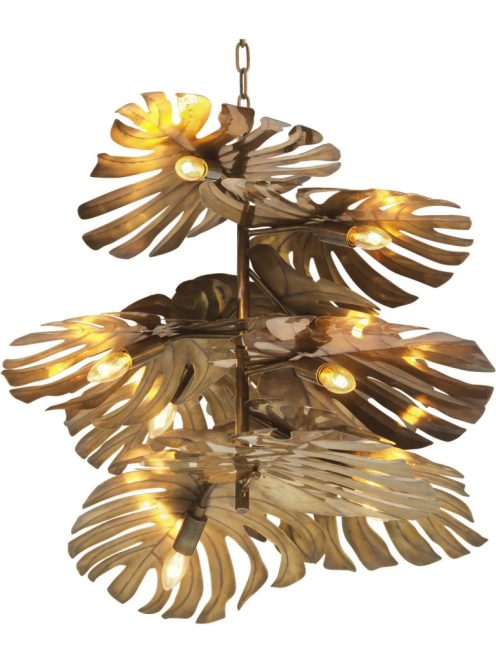 Chandelier Tropique vintage sárgaréz kivitelben