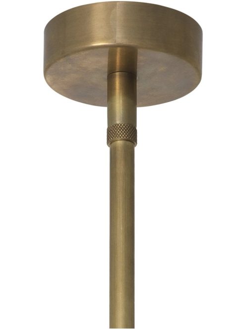 Kon Tiki medál, vintage sárgaréz bevonattal, natúr rattan