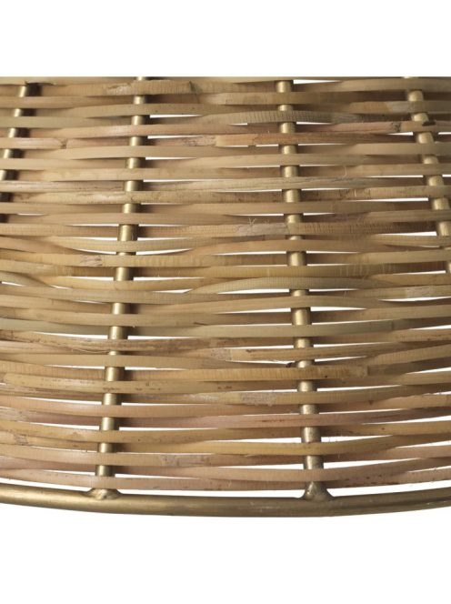 Kon Tiki medál, vintage sárgaréz bevonattal, natúr rattan