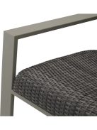 Belle Vue kültéri kanapé, szürke műrattan felülettel