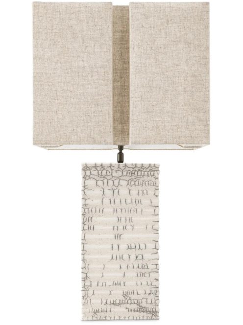 Asztali lámpa Division raku kerámia repedt fehér ernyővel