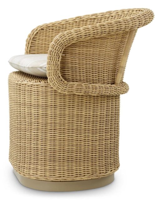 Kültéri étkezőszék, San Remo műrattan, bézs színű, savaville