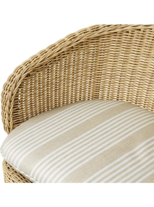 Kültéri étkezőszék, San Remo műrattan, bézs színű, savaville