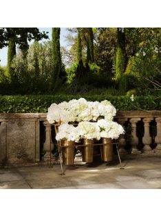   Kijelző állvány Maison des Fleurs vintage sárgaréz kivitelben, 6 vödörrel