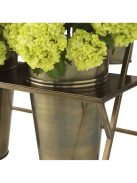 Kijelző állvány Maison des Fleurs vintage sárgaréz kivitelben, 6 vödörrel