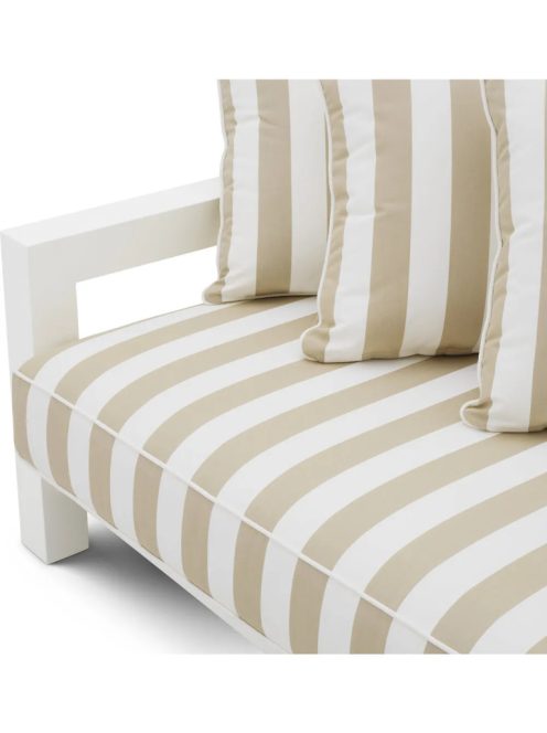 Kültéri kanapéágy - Antibes matt fehér virágmintás bézs