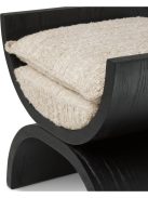 Claybourne szék, fekete tölgy furnér, bouclé, sonata, krémszínű