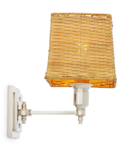 Lexington fali lámpa, nikkel bevonattal, rattan ernyővel