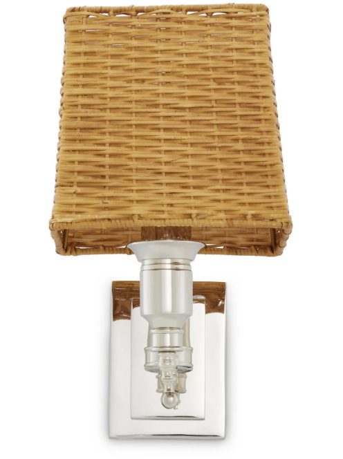 Lexington fali lámpa, nikkel bevonattal, rattan ernyővel