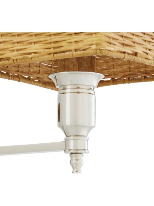 Lexington fali lámpa, nikkel bevonattal, rattan ernyővel
