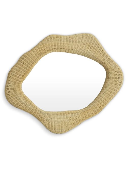Bilbao tükör natúr rattan