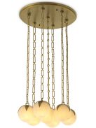 CDJ Chandelier Alesa L antik sárgaréz bevonatú alabástrom
