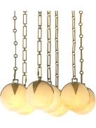 CDJ Chandelier Alesa L antik sárgaréz bevonatú alabástrom