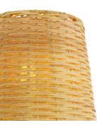Farini fali lámpa, vintage sárgaréz kivitelben, rattan ernyővel