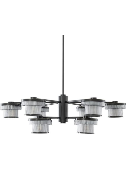 CDJ Andromeda csillár bronz kiemelésű füstüveggel