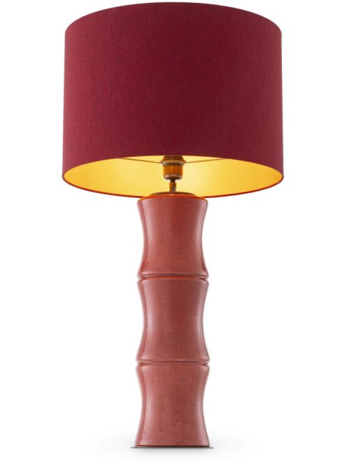 Bonny asztali lámpa, korallpiros, kerámia, ernyővel