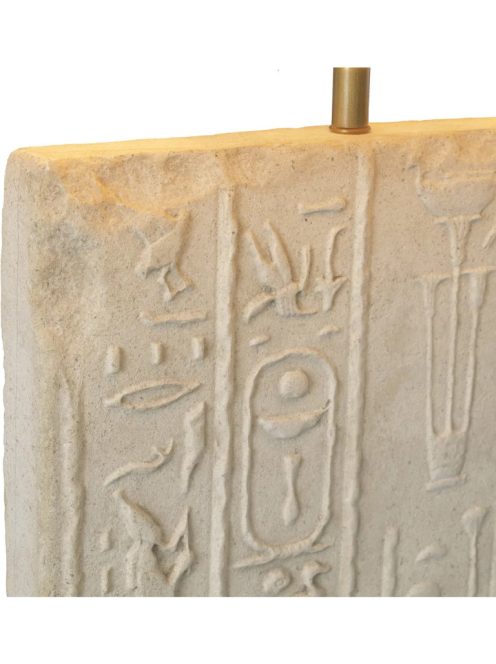 Hathor asztali lámpa, homokkő bevonattal, ernyővel