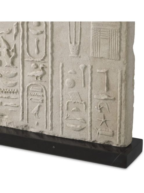 Hathor asztali lámpa, homokkő bevonattal, ernyővel