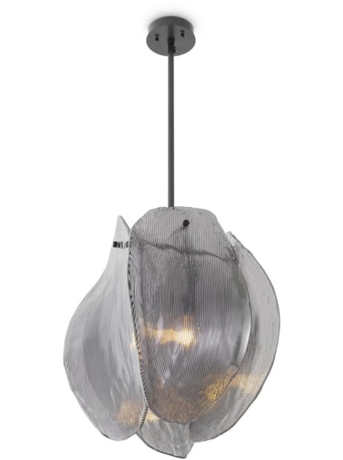 Hibis S csillár bronz bevonattal, füstüveg